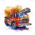 Bügelbild Feuerwehr Medium