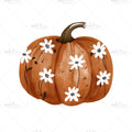 Bügelbild Floral Pumpkin (einzeln) Medium