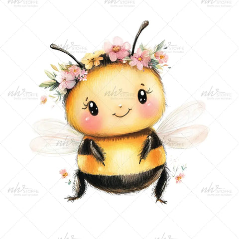 Bügelbild Flottes Bienchen Medium