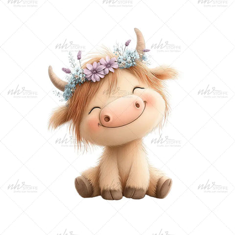 Bügelbild Flower Buffalo Medium