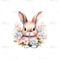 Bügelbild Flower Bunny Medium