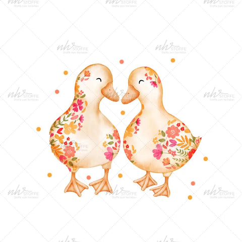 Bügelbild Flower Ducks Medium