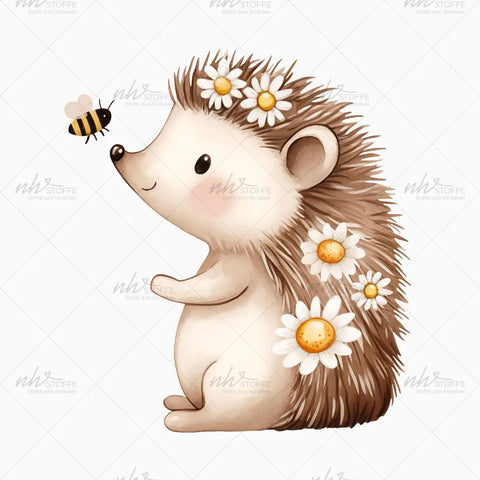 Bügelbild Flower Hedgehog Medium