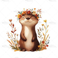 Bügelbild Flower Otter MAXI