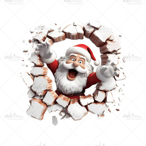 Bügelbild Flying Santa Medium