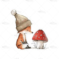 Bügelbild Foxi Fliegenpilz Medium