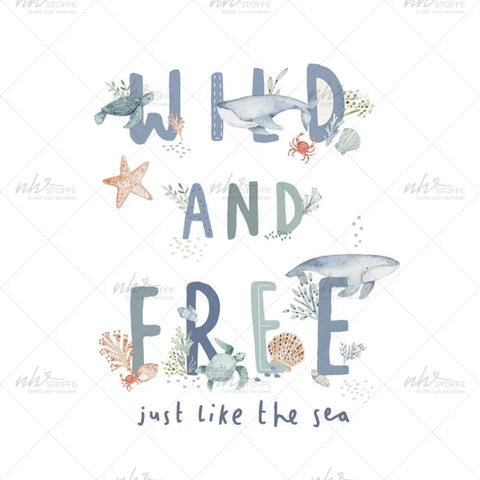 Bügelbild Free like the Sea Medium