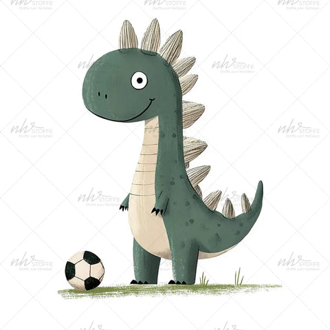 Bügelbild Fußball Dino MAXI