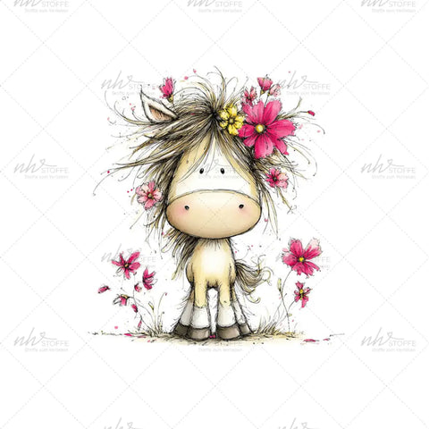 Bügelbild Fuzzly Flower Pony Medium