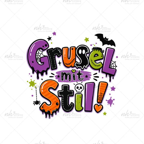 Bügelbild Grusel mit Stil Medium