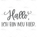Bügelbild Hallo, ich bin neu hier