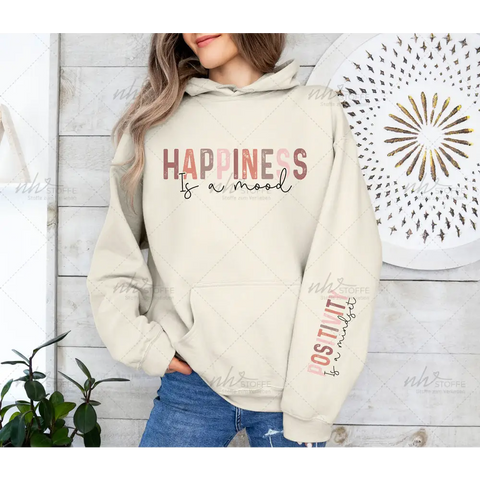 Bügelbild Happiness is a mood Positivity a mindset MAXI PLUS