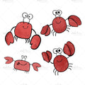 Bügelbild Happy Crabs Medium