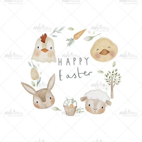 Bügelbild Happy easter (Friends) Medium