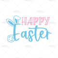 Bügelbild Happy Easter (Schriftzug) Maxi