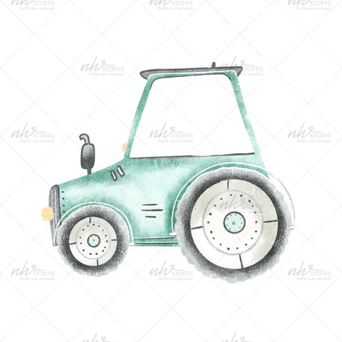 Bügelbild Hardworking green Tractor Medium