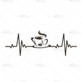 Bügelbild Heartbeat Coffee MAXI PLUS