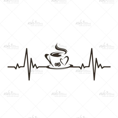Bügelbild Heartbeat Coffee MAXI PLUS