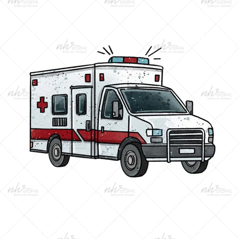 Bügelbild Here comes the Ambulance MAXI
