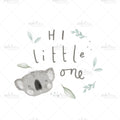 Bügelbild Hi little One (Koala) Medium