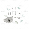 Bügelbild Hi little One (Koala) Medium