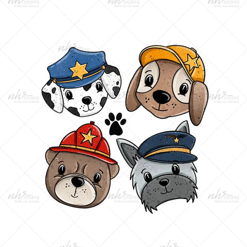 Bügelbild Hundehelden Medium