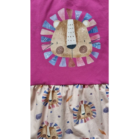 Bügelbild Jungle King Pink Lila MAXI