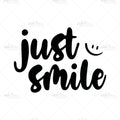 Bügelbild Just Smile :) Medium