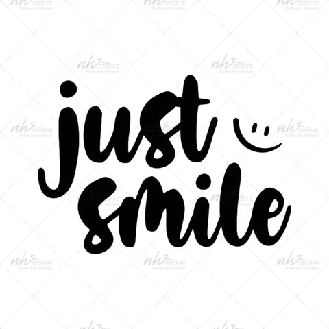 Bügelbild Just Smile :) Medium