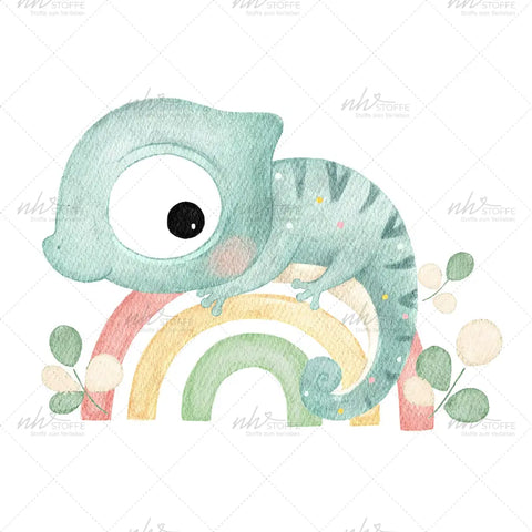 Bügelbild  Karma Chamäleon Medium
