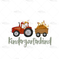 Bügelbild Kindergartenkind (Trecker) Medium