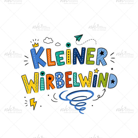 Bügelbild Kleiner Wirbelwind Medium