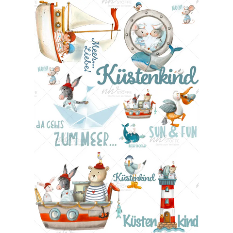 Bügelbild Küstenliebe SET