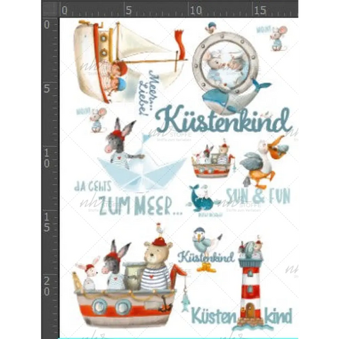 Bügelbild Küstenliebe SET