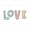 Bügelbild L.O.V.E Medium