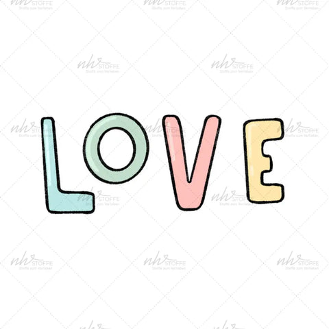Bügelbild L.O.V.E Medium