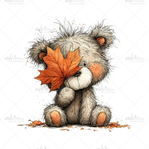 Bügelbild Leafy Bear Medium