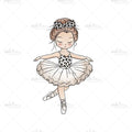 Bügelbild Leo Ballerina tanzend Maxi