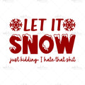 Bügelbild Let it Snow red MAXI