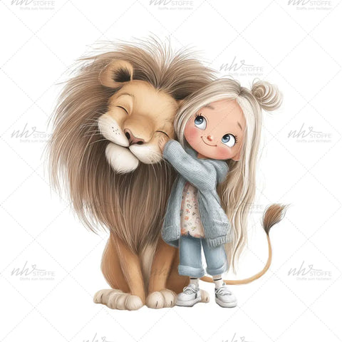 Bügelbild Lion Love Medium