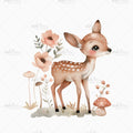 Bügelbild Little Flower Deer Medium