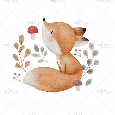Bügelbild Littly Cozy Fox (seitlich) Medium