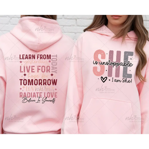 Bügelbild Live for Today MAXI PLUS