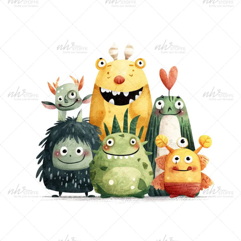 Bügelbild Lovely Monsters Medium