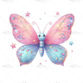 Bügelbild Magical Glitter Butterfly Medium