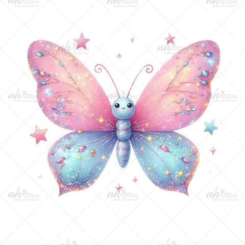 Bügelbild Magical Glitter Butterfly Medium