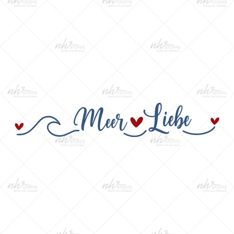 Bügelbild Meerliebe Schriftzug MAXI