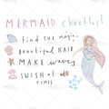 Bügelbild Mermaids Checklist Medium