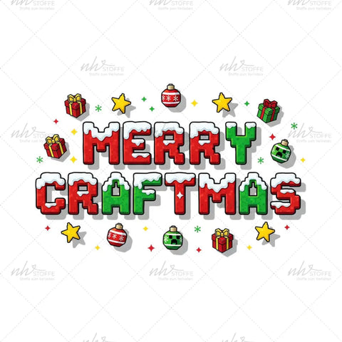 Bügelbild Merry Craftmas Medium