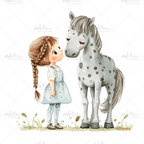 Bügelbild Mia und Paulchen MINI